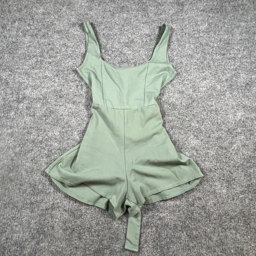 Rolla Coster Sleeveless Romper One Piece Womens Small Sage Green Belted Waist